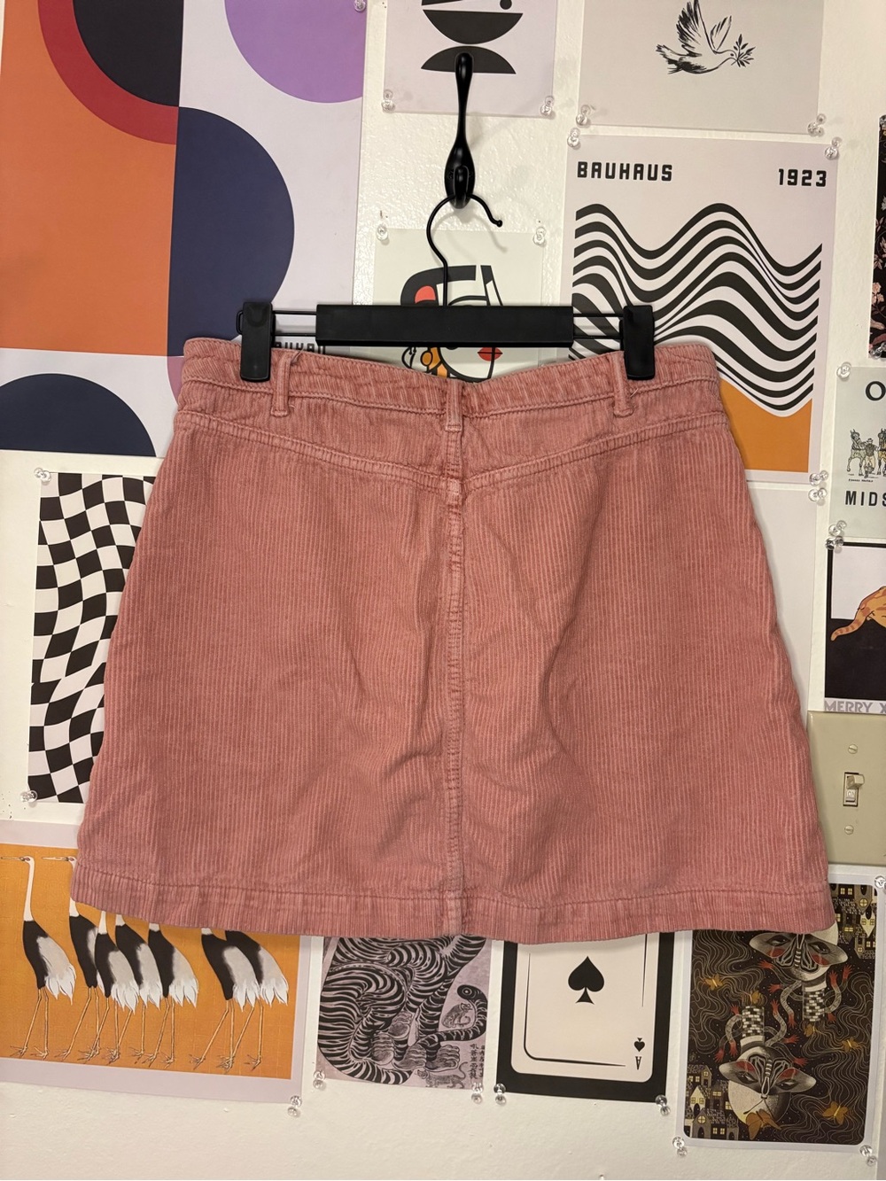 Topshop Moto Dusty Rose Corduroy Mini Skirt Size 10 - Picture 5 of 5